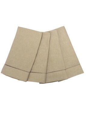 Fieldcrest Luxury | Linen Blend Tan Table Napkins, Set of 4